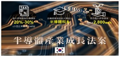 【創新創業與產經政策】韓國政府提出半導體產業成長草案 以提高全球競爭力