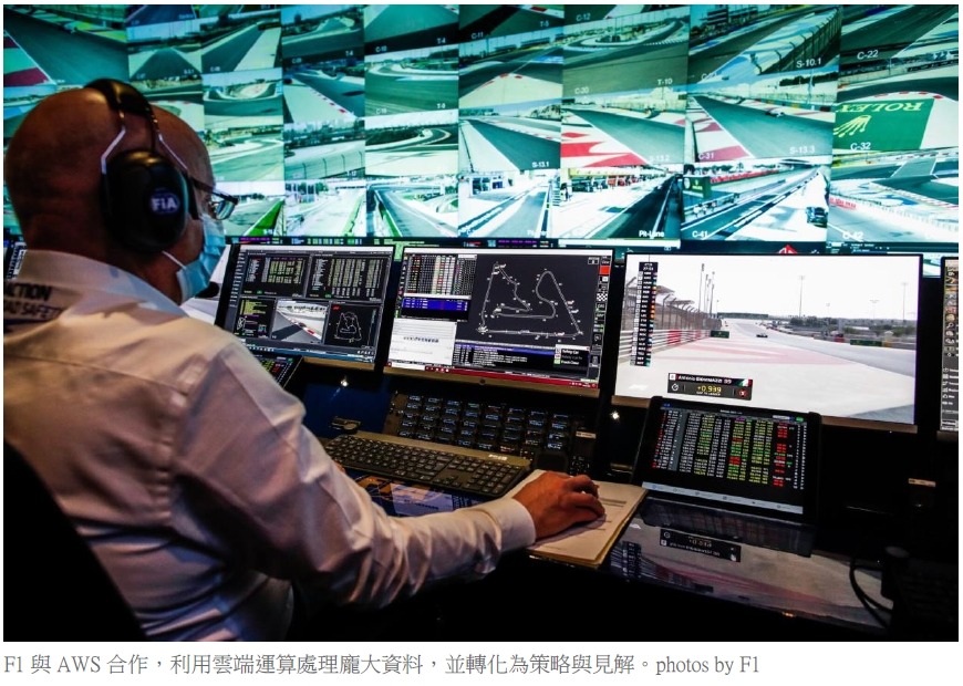 F1 與 AWS 合作，利用雲端運算處理龐大資料，並轉化為策略與見解。photos by F1